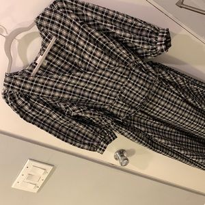 Gingham midi dress